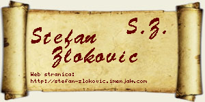 Stefan Zloković vizit kartica